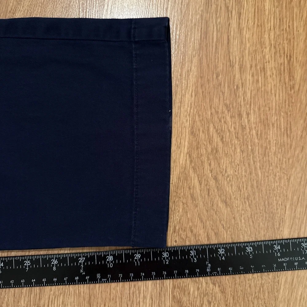 J Crew 1040 Stretch Pants Men's Navy 36x32 (Act 37x30) Flat Front Chino Straight